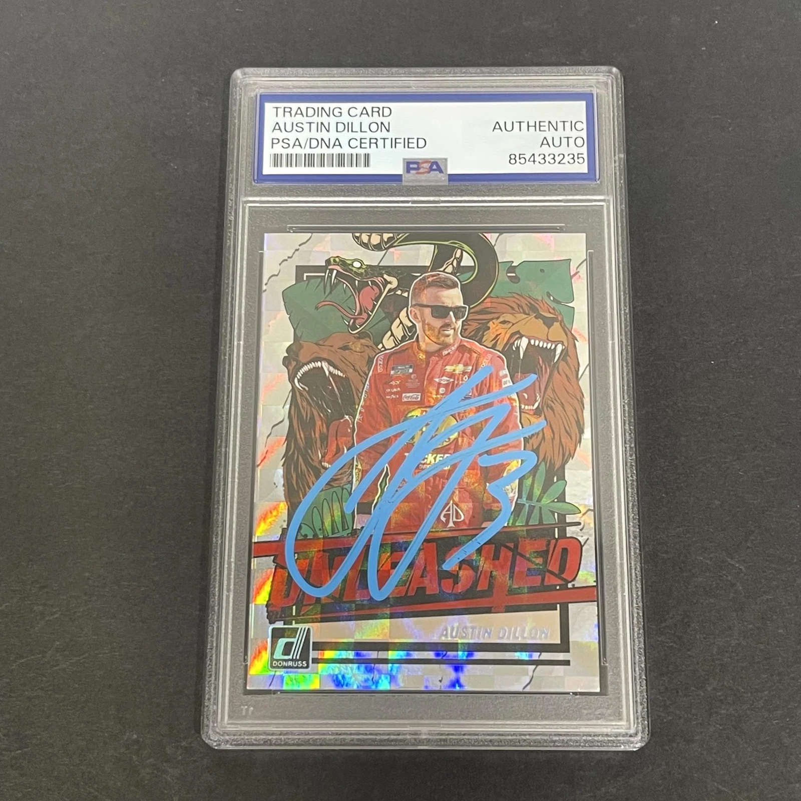 2023 Panini Donruss Racing Unleashed #U16 Austin Dillon Signed Card AUTO PSA/DNA