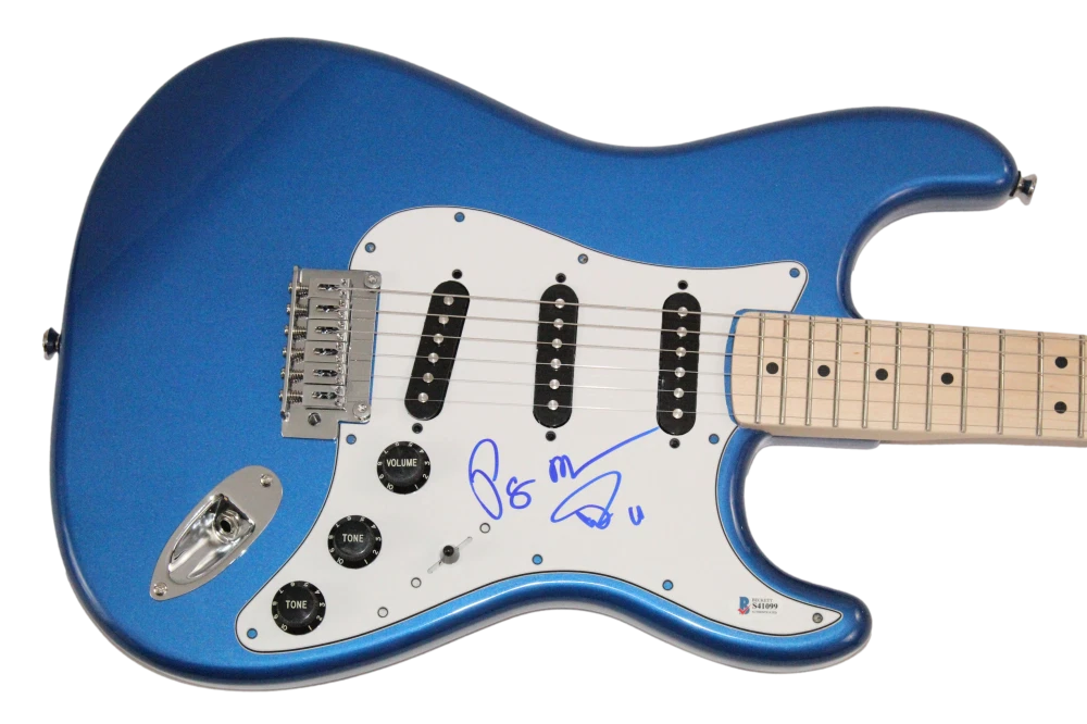 Trey Anastasio & Page McConnell Signed Autograph Blue Guitar - Phish Beckett COA