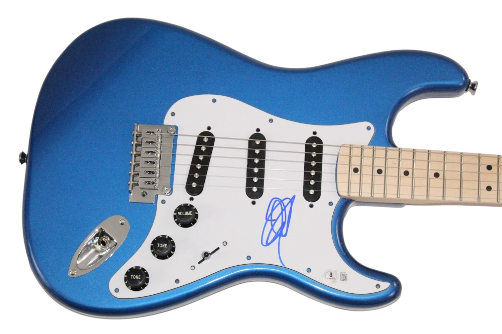 John Frusciante Signed Autograph Full Size Blue Electric Guitar w/ Beckett COA