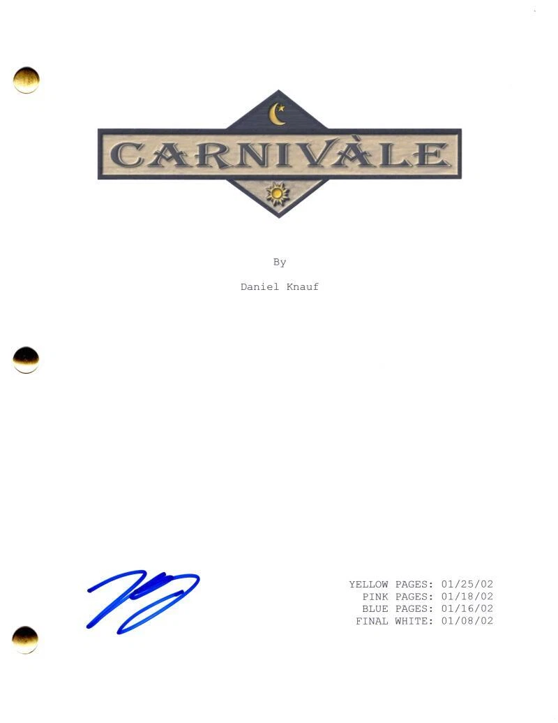 Nick Stahl Signed Autograph Carnivale Full Pilot Script Screenplay