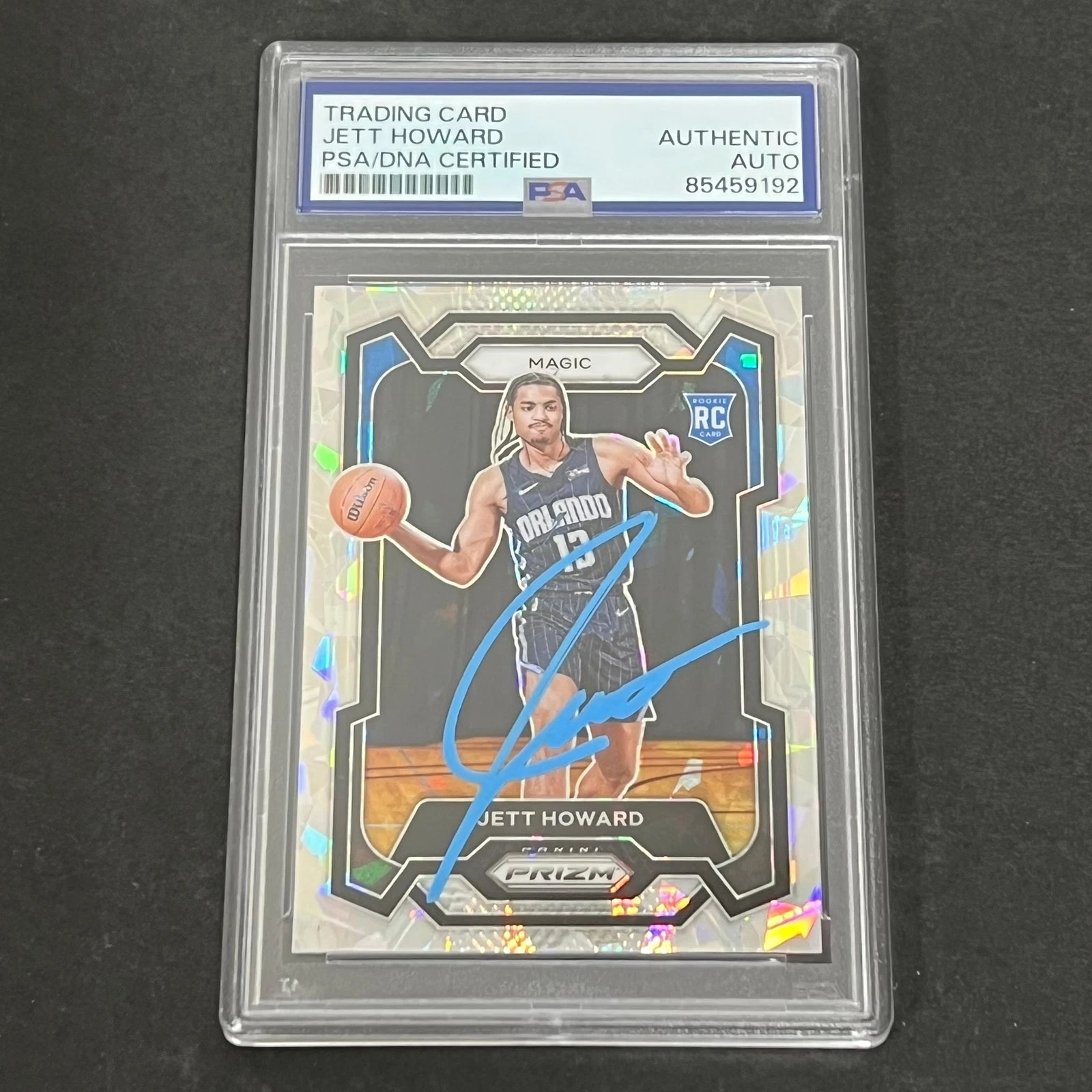 2023-24 Panini Prizm #132 Jett Howard Signed Card AUTO PSA/DNA Slabbed RC Magic