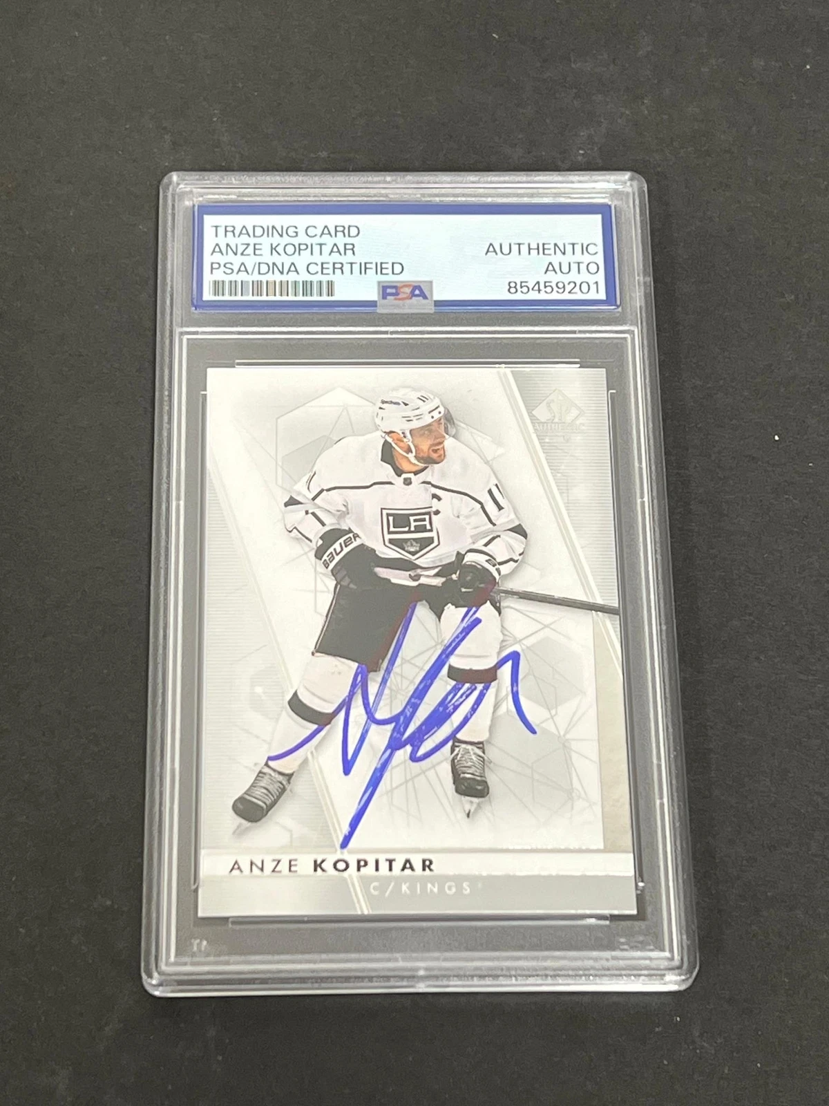 2022-23 Upper Deck SP Authentic Hockey #93 Anze Kopitar Signed Card AUTO PSA/DNA