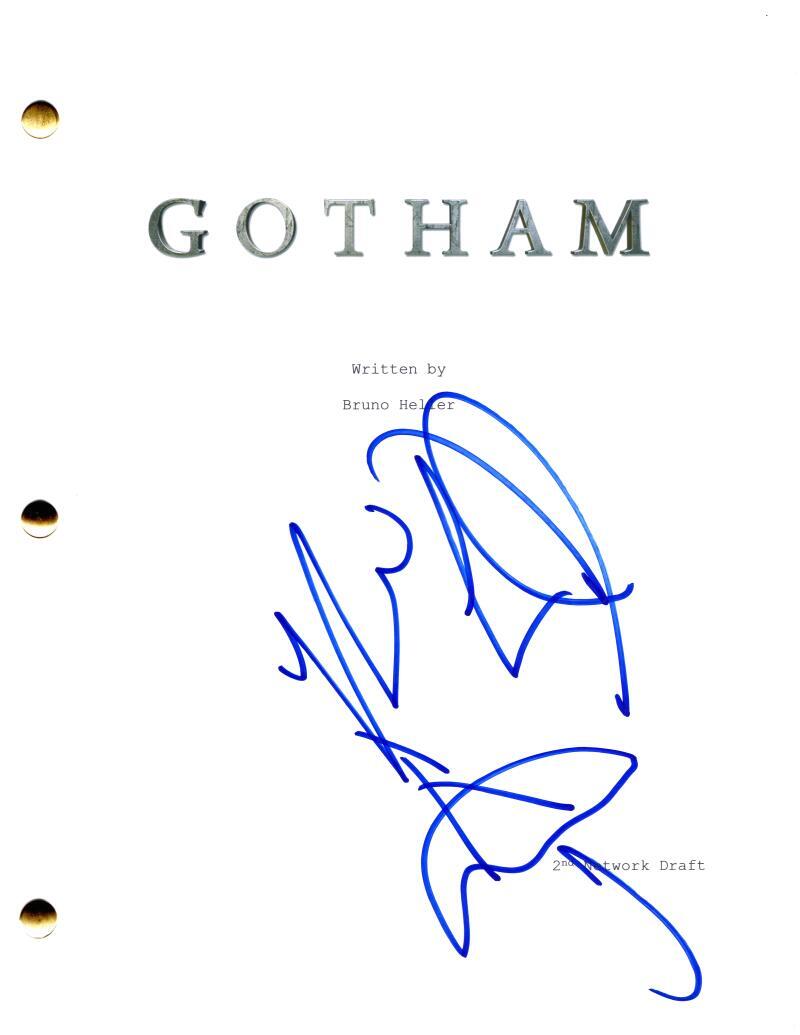 Robin Lord Taylor Signed Autograph Gotham Script w/ Penguin Umbrella Sketch