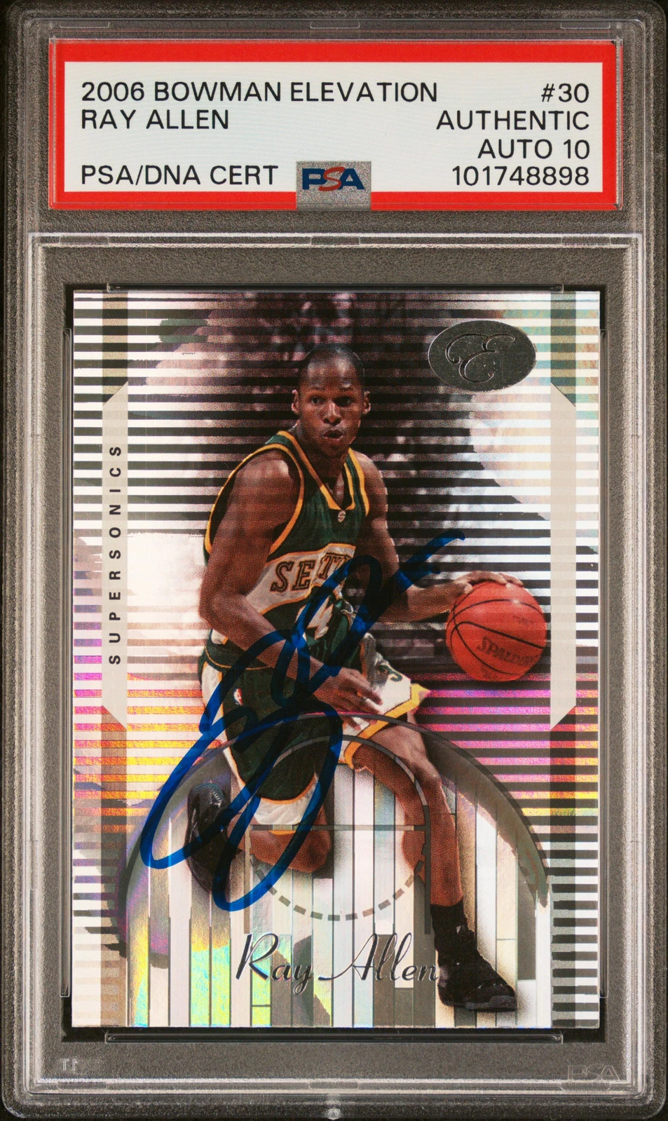 2006 Bowman Elevation #30 Ray Allen PSA A Auto 10