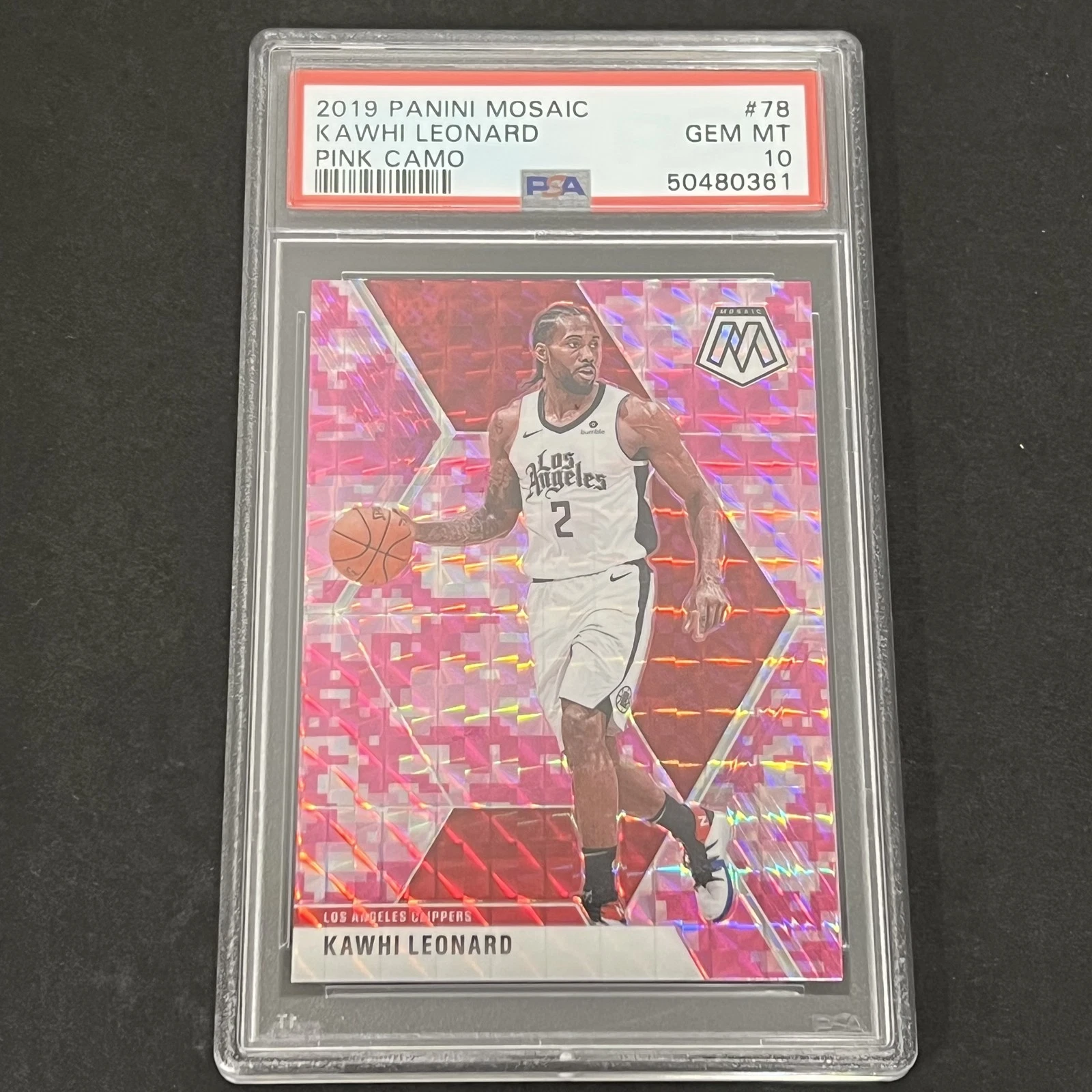 2019 Panini Mosaic #78 Kawhi Leonard PSA 10