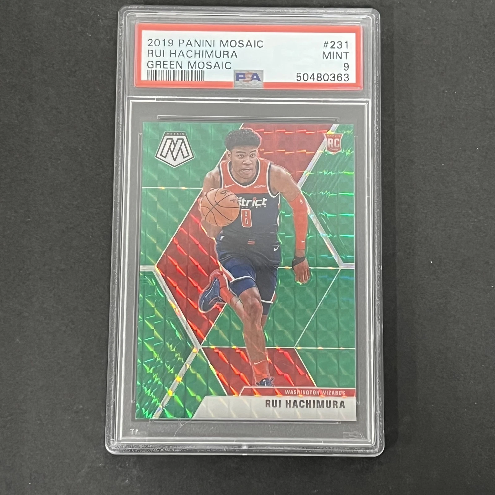 2019 Panini Mosaic #231 Rui Hachimura PSA 9