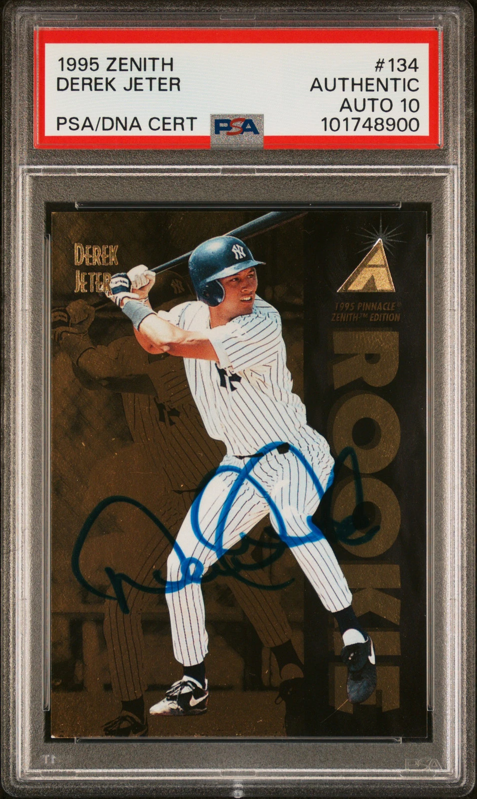 1995 Zenith #134 Derek Jeter PSA A Auto 10