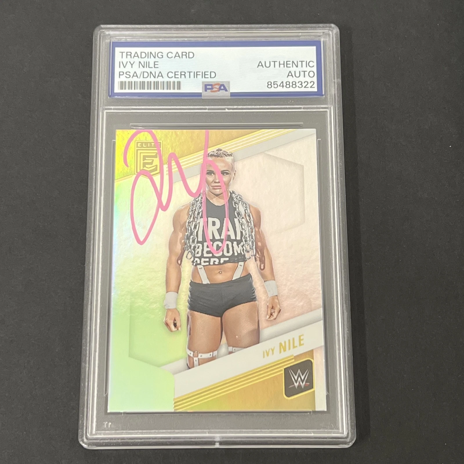 2023 Panini Donruss Elite WWE #85 Ivy Nile signed card PSA