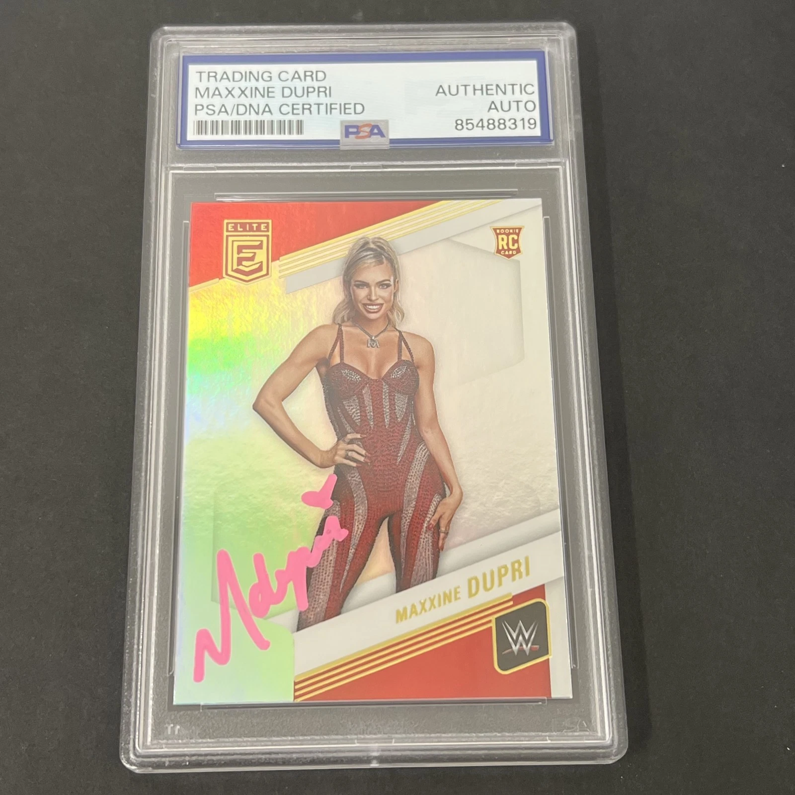 2023 Panini Donruss Elite WWE #91 Maxxine Dupri Rookie signed card PSA
