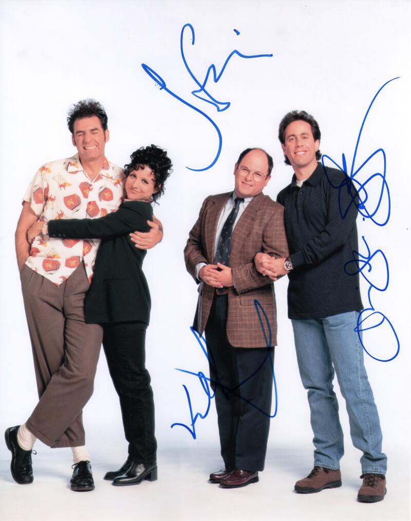 Jason Alexander Jerry Seinfeld & Julia LouisDreyfus Signed Autograph 11x14 Photo