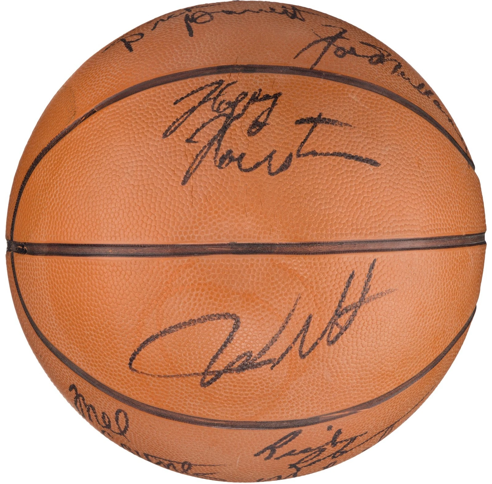 1969-70 Los Angeles Lakers Team Signed Basketball Wilt Chamberlain Beckett COA