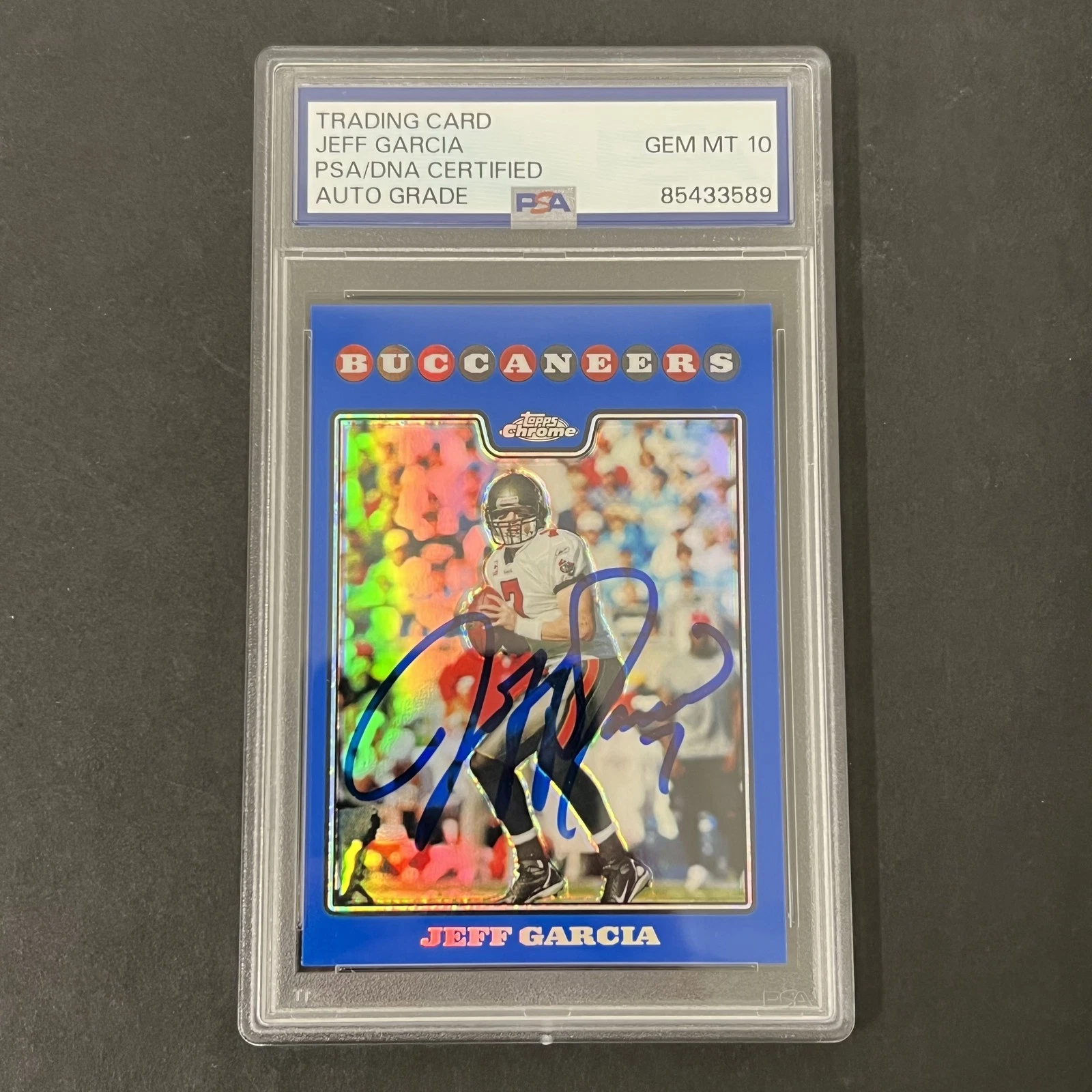 2008 Topps Chrome #TC17 Jeff Garcia signed card PSA Auto 10 Bucs