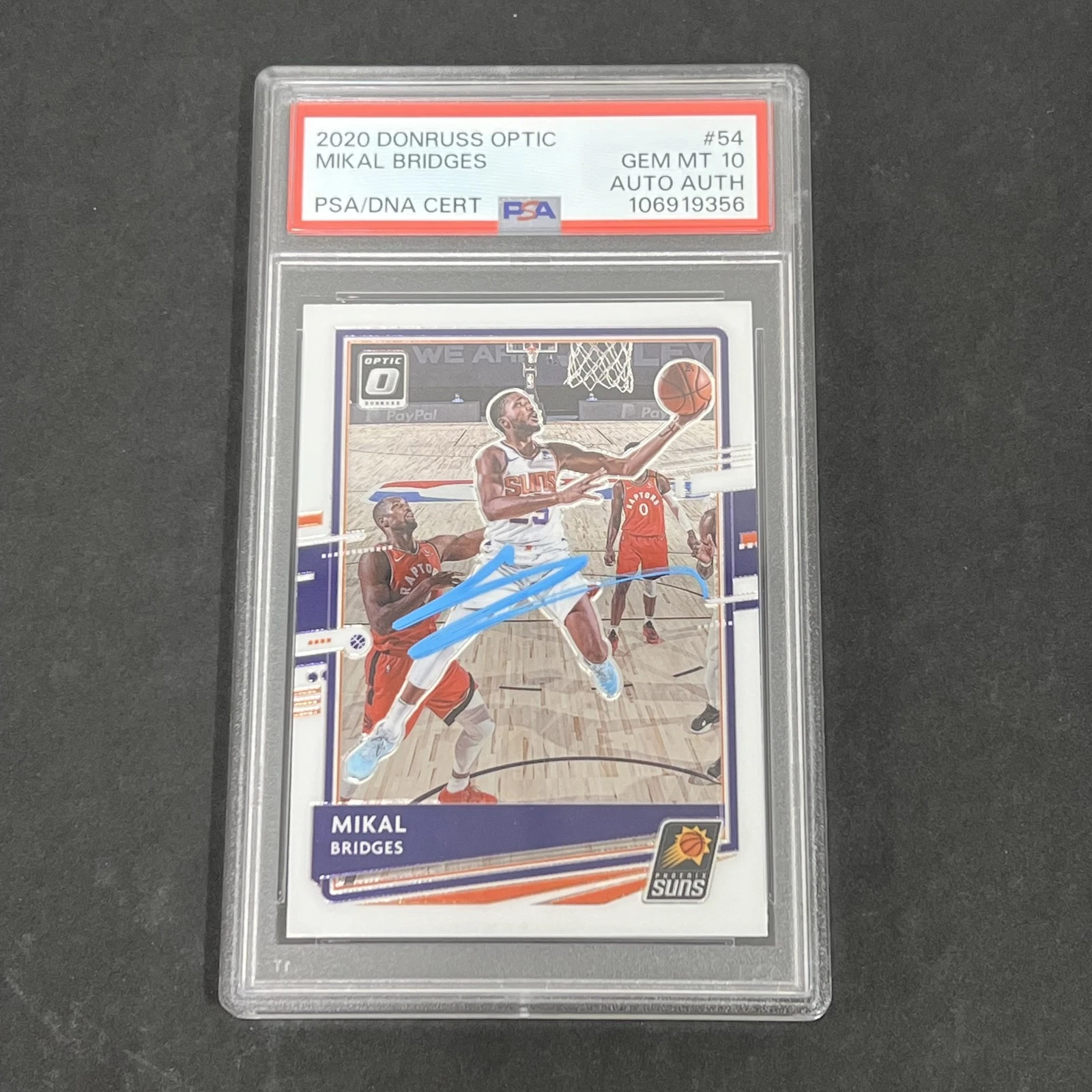 2020 Panini Donruss Optic #54 Mikal Bridges signed card PSA 10 Auto A