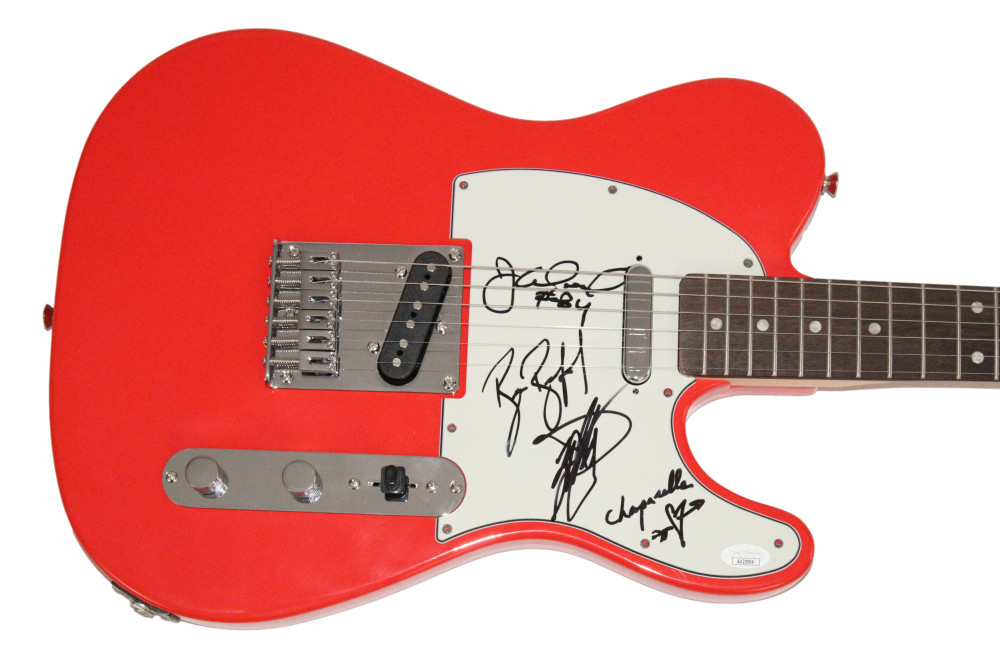 Chaparelle Full Band Signed Autograph Fender Telecaster Guitar w/ JSA COA