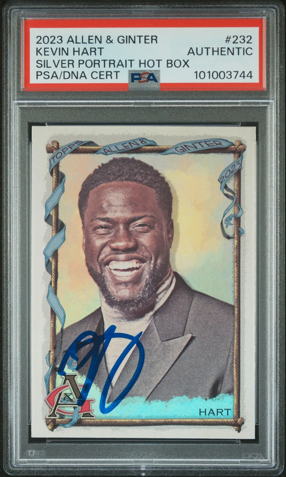 2023 Topps Allen & Ginter Silvr Portrait Hot Box #232 Kevin Hart signed PSA Auto