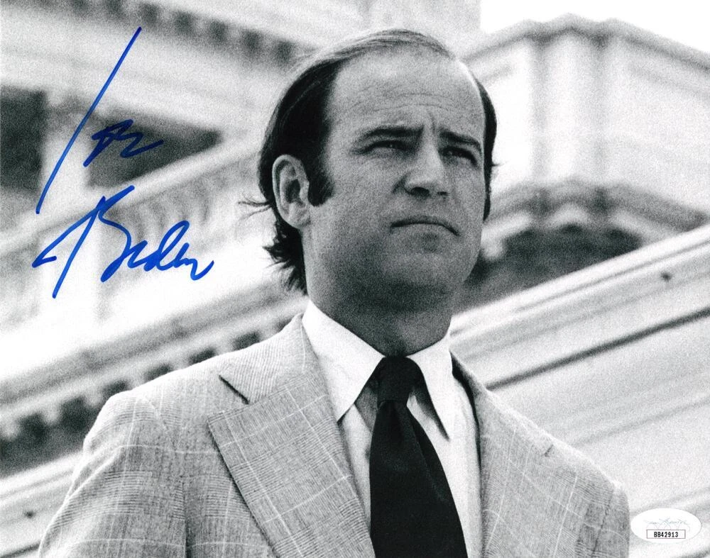 President Joe Biden Signed Autograph 8x10 Photo - Young Senator w/ JSA COA