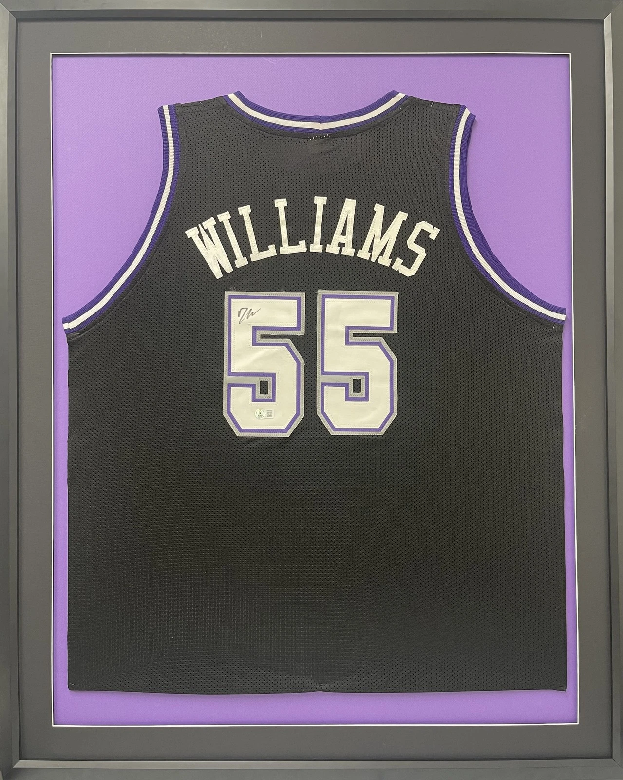 Jason Williams Signed Framed Jersey BAS Sacramento Kings Autographed