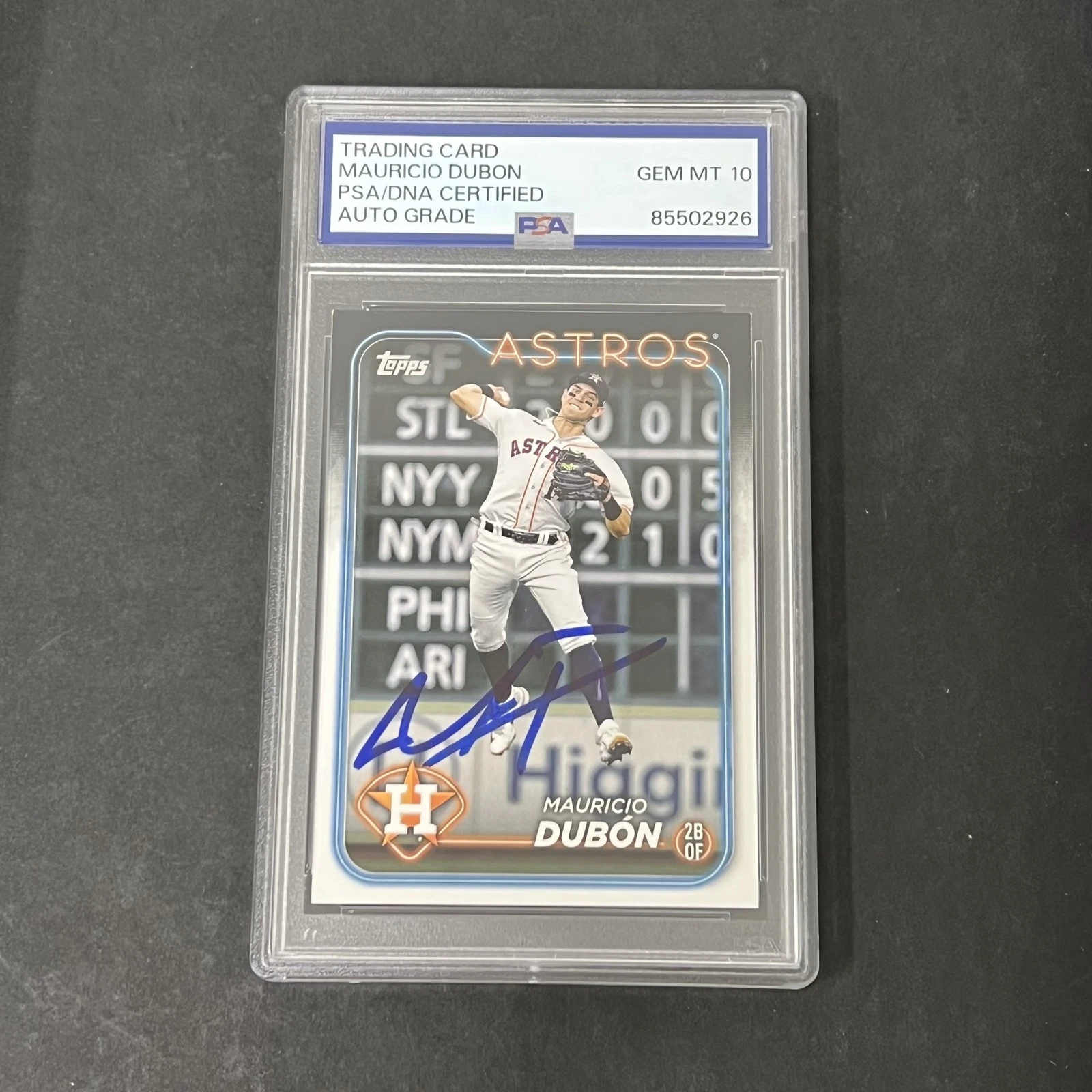 2024 Topps Series 1 #326 Mauricio Dubón signed card PSA Auto 10