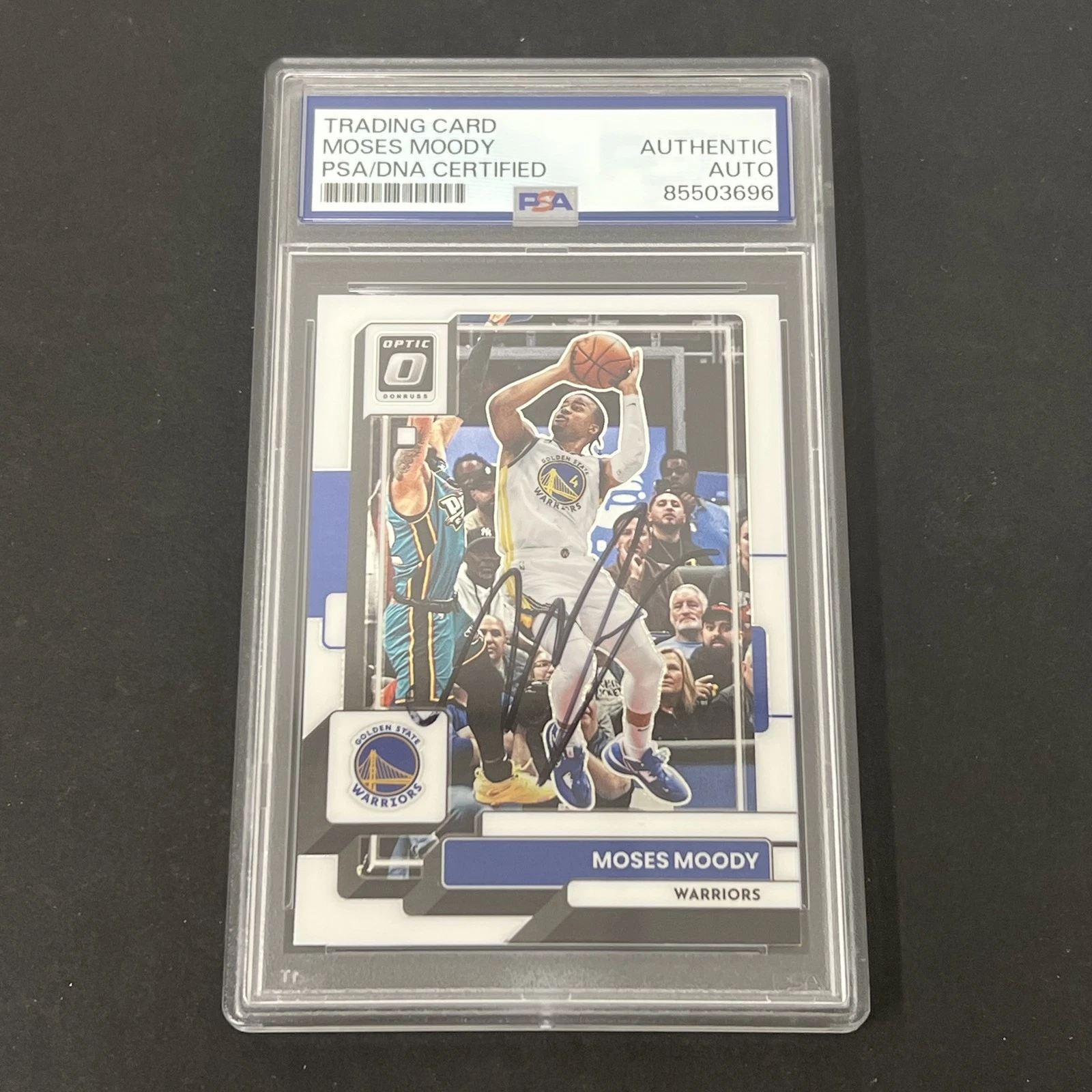 2022-23 Panini Donruss #88 Moses Moody Optic signed card PSA