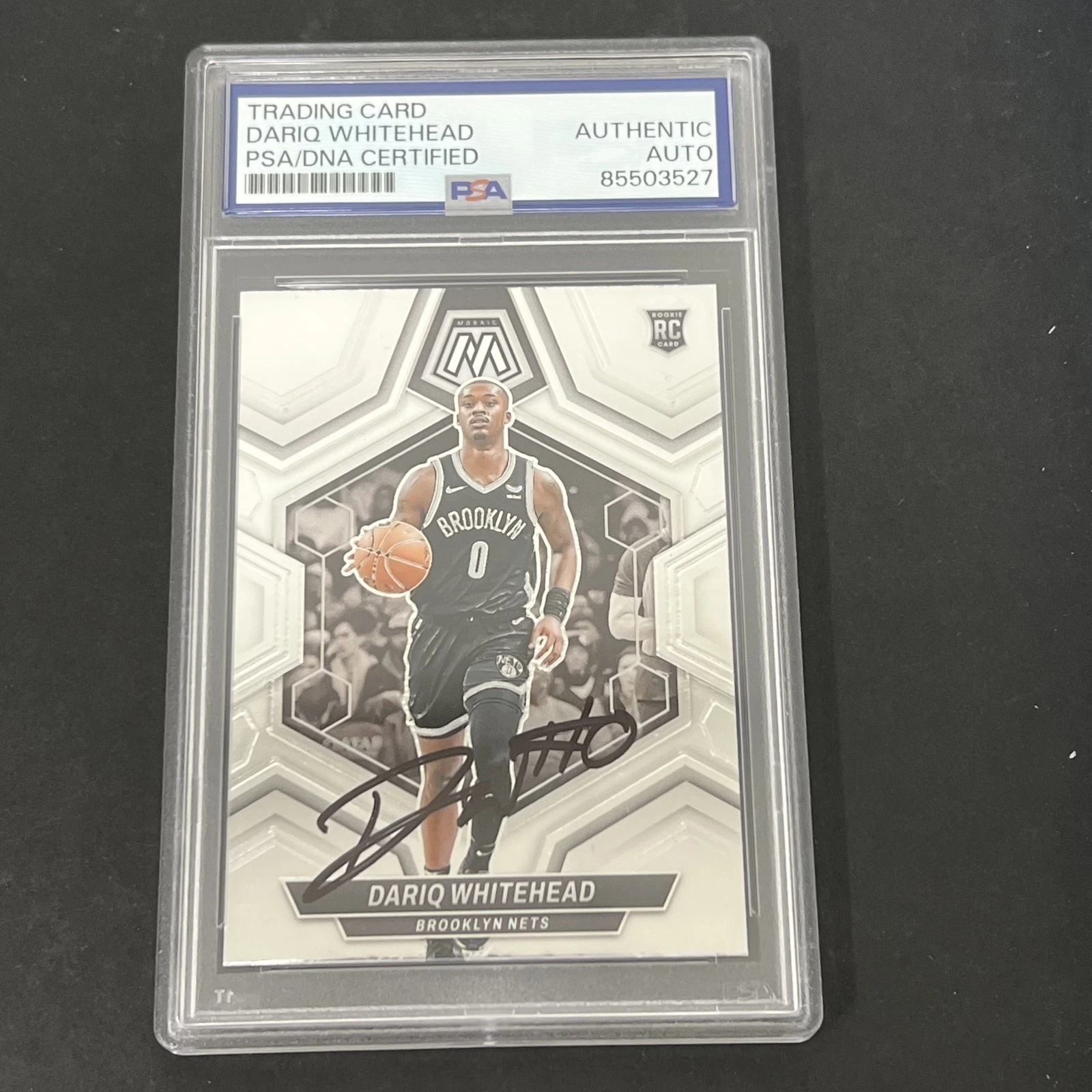 2023-24 Panini Mosaic #247 Dariq Whitehead signed card PSA