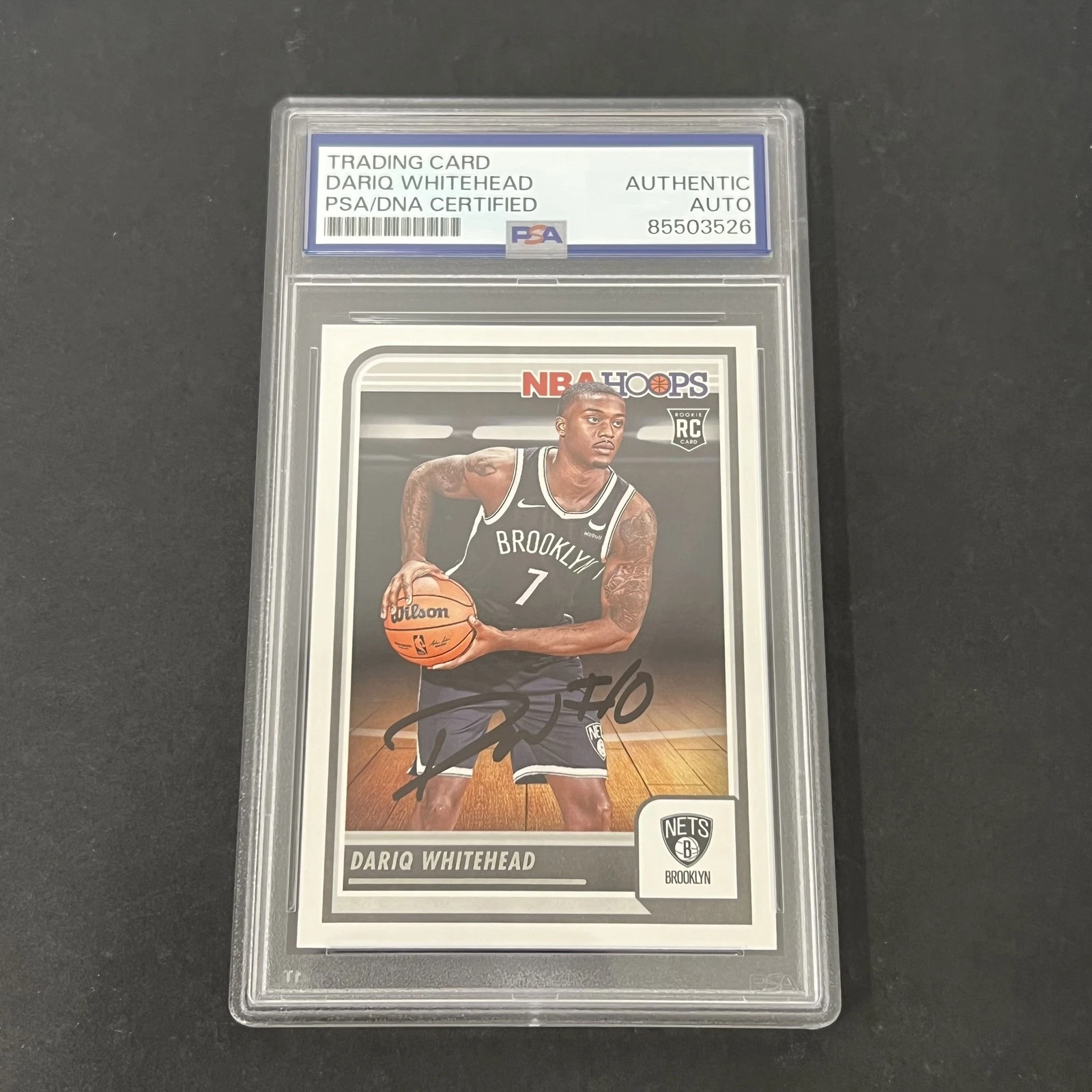 2023-2024 Panini NBA Hoops #274 Dariq Whitehead signed card PSA