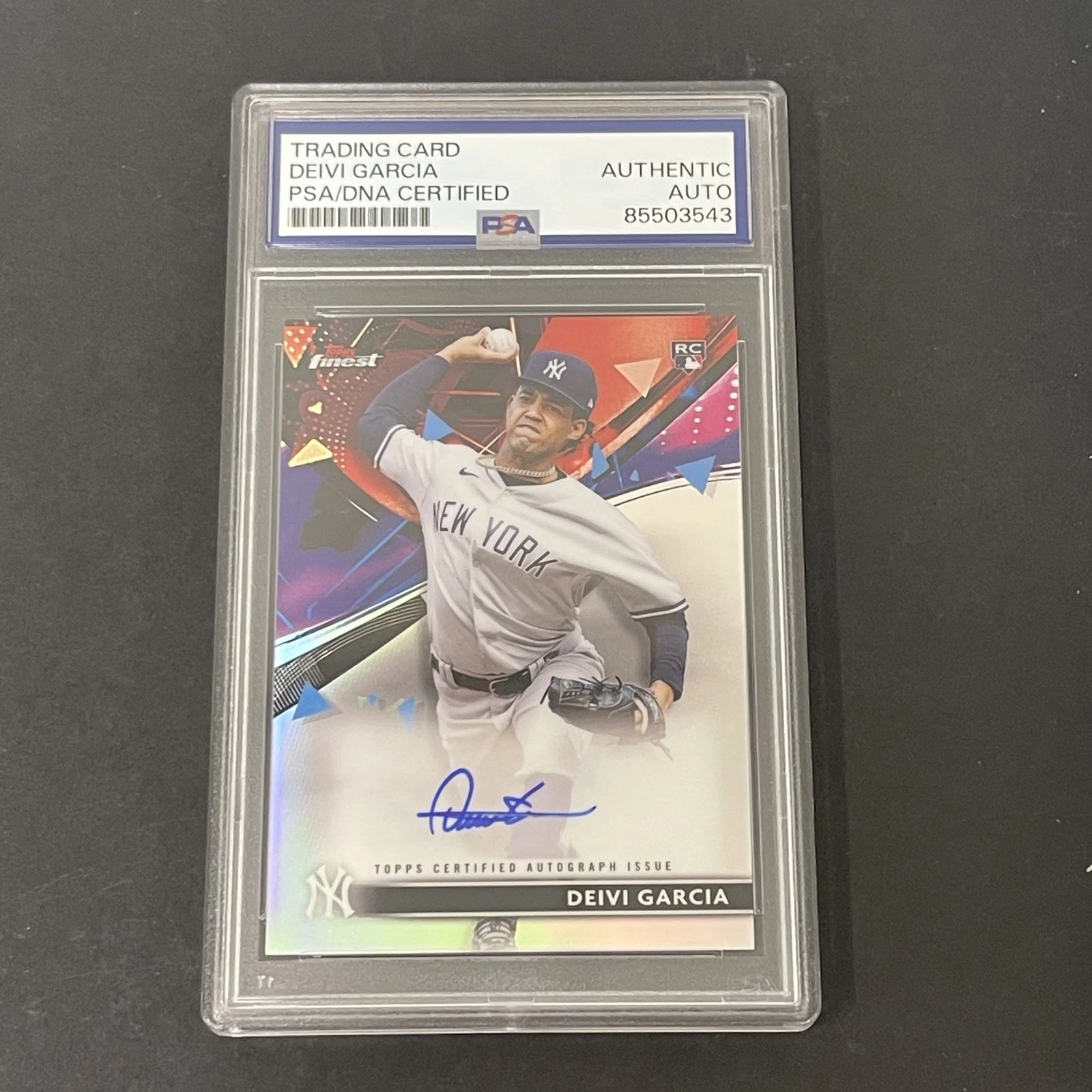 2021 Topps Finest #FA-DG Deivi Garcia Autograph Issue signed card PSA