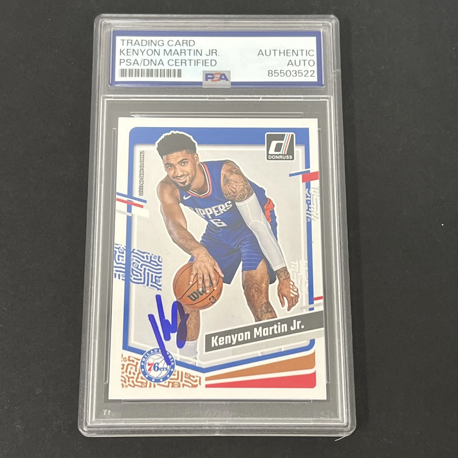 2023-24 Panini Donruss #159 Kenyon Martin Jr. signed card PSA