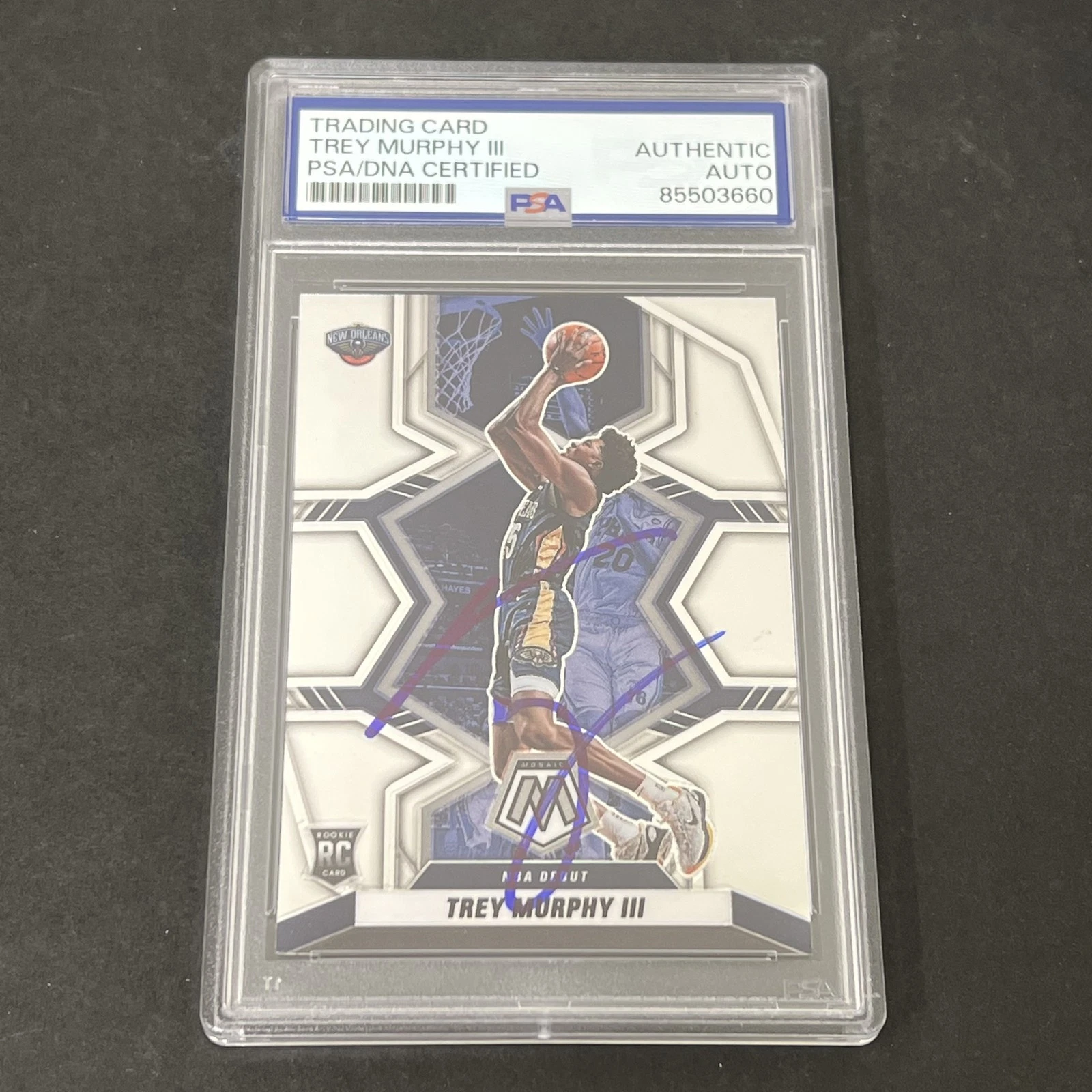 2021-22 Panini Mosaic #278 Trey Murphy signed card PSA