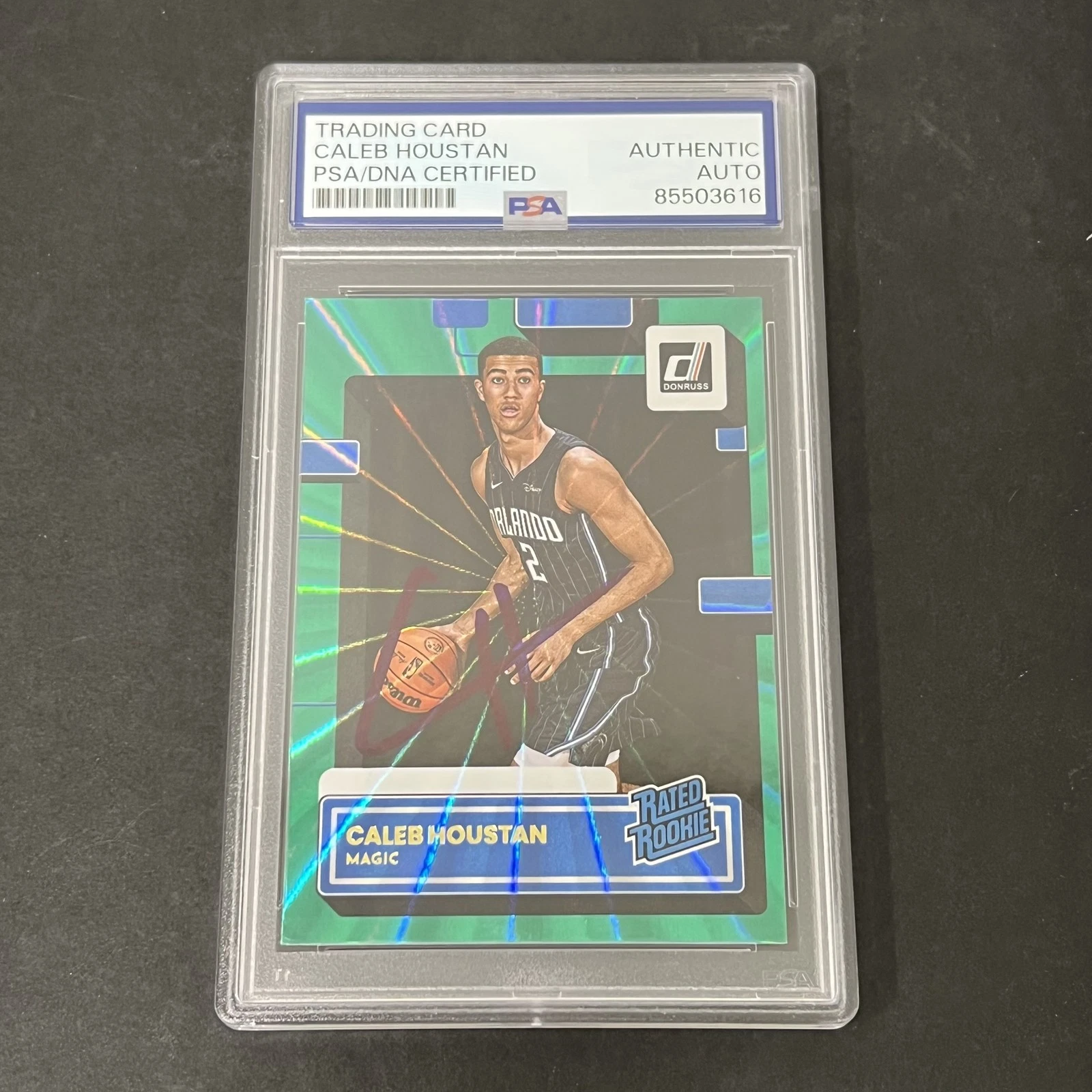 2014 Panini Donruss Green Pulsar #232 Caleb Houstan signed card PSA Magic