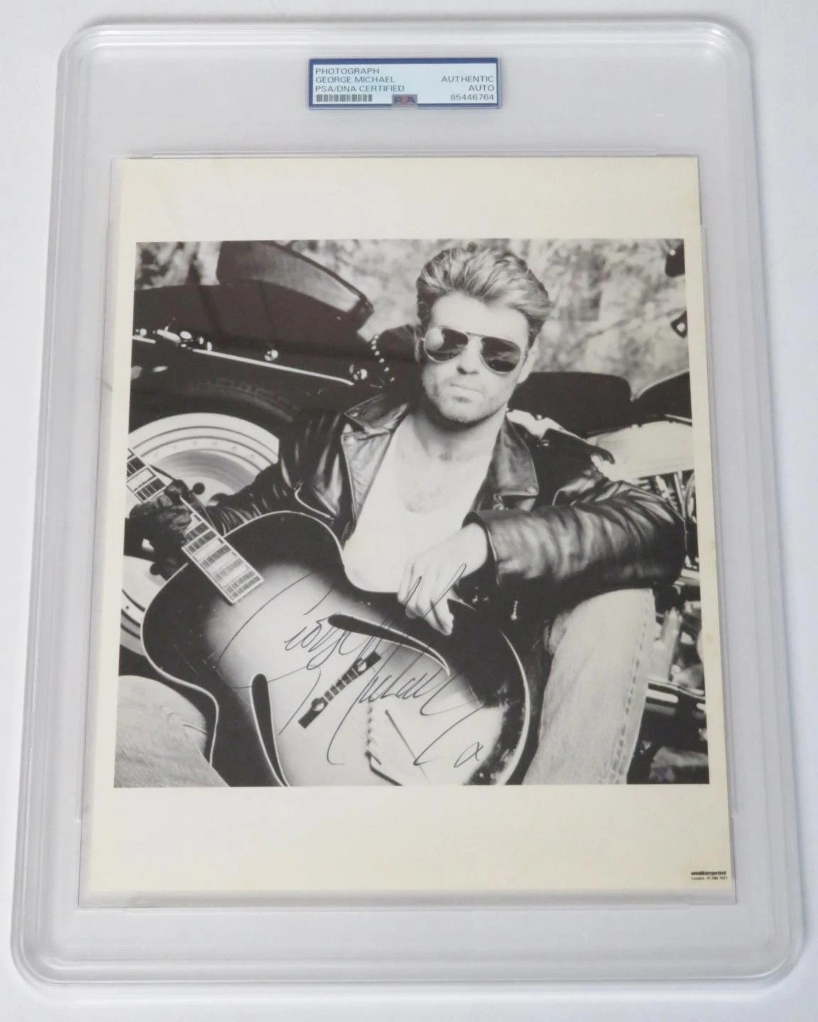 GEORGE MICHAEL Signed Autograph Auto 8x10 Photo Slab PSA JSA