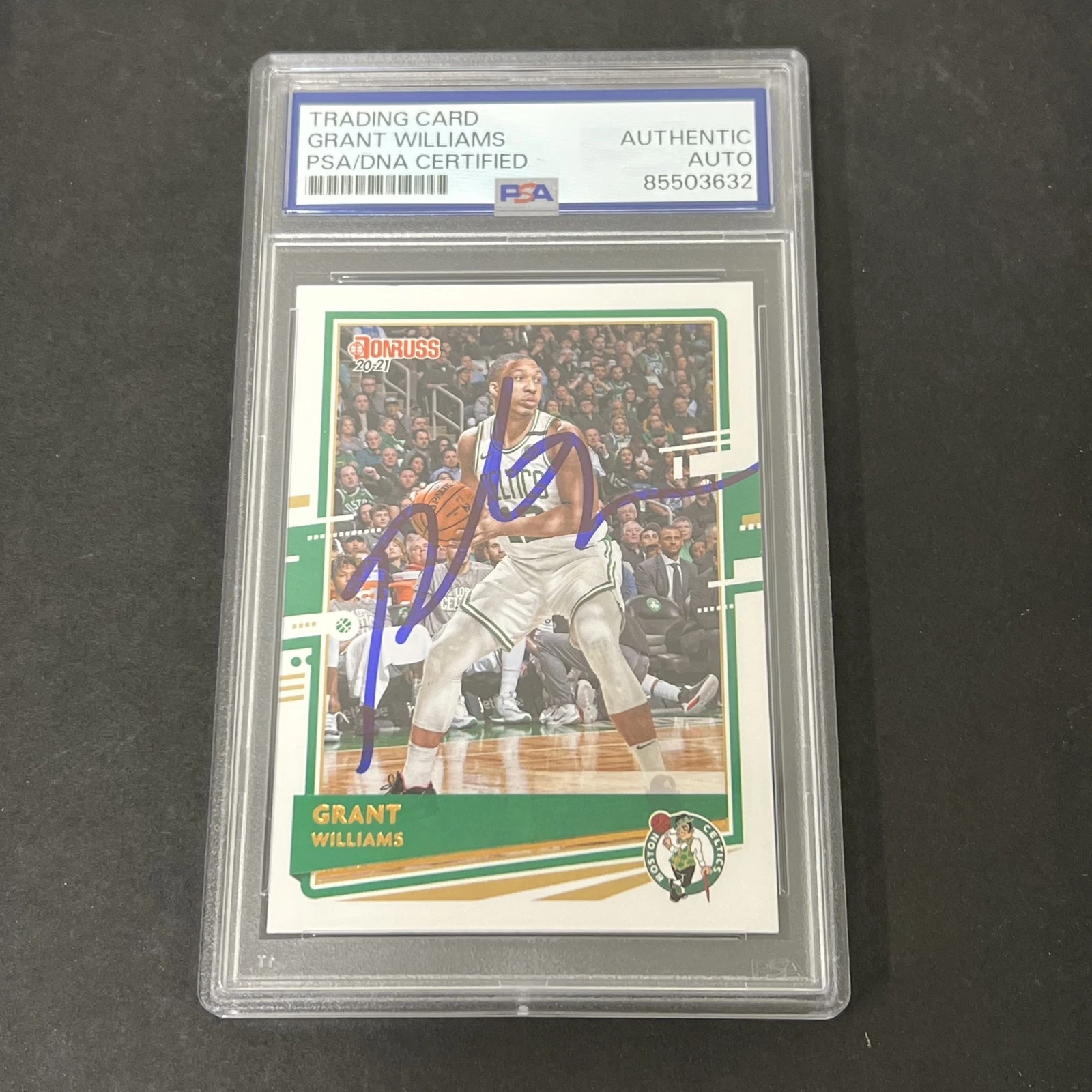 2020-21 Panini Donruss #72 Grant Williams signed card PSA Celtics