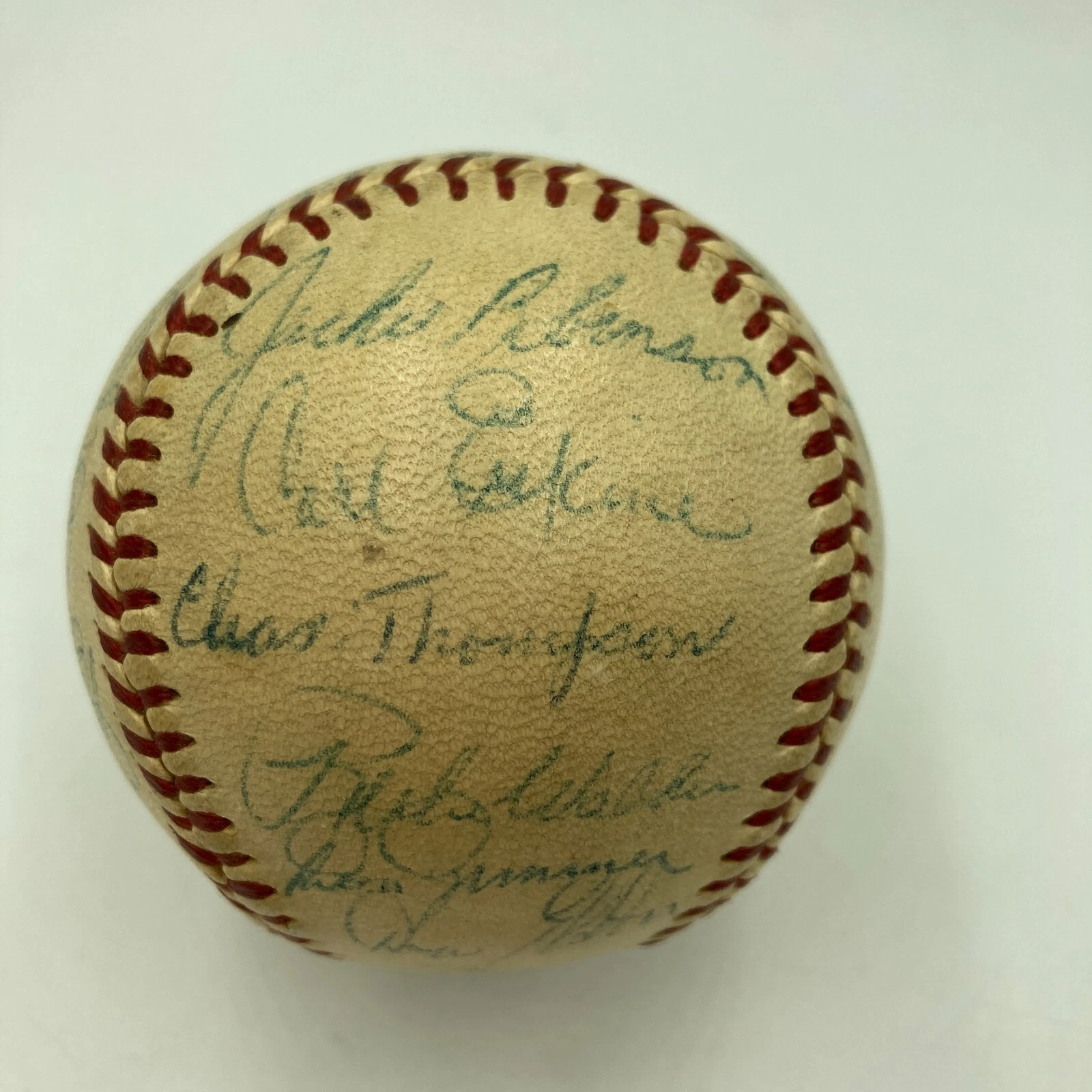Jackie Robinson Roy Campanella 1956 Brooklyn Dodgers Team Signed Baseball JSA