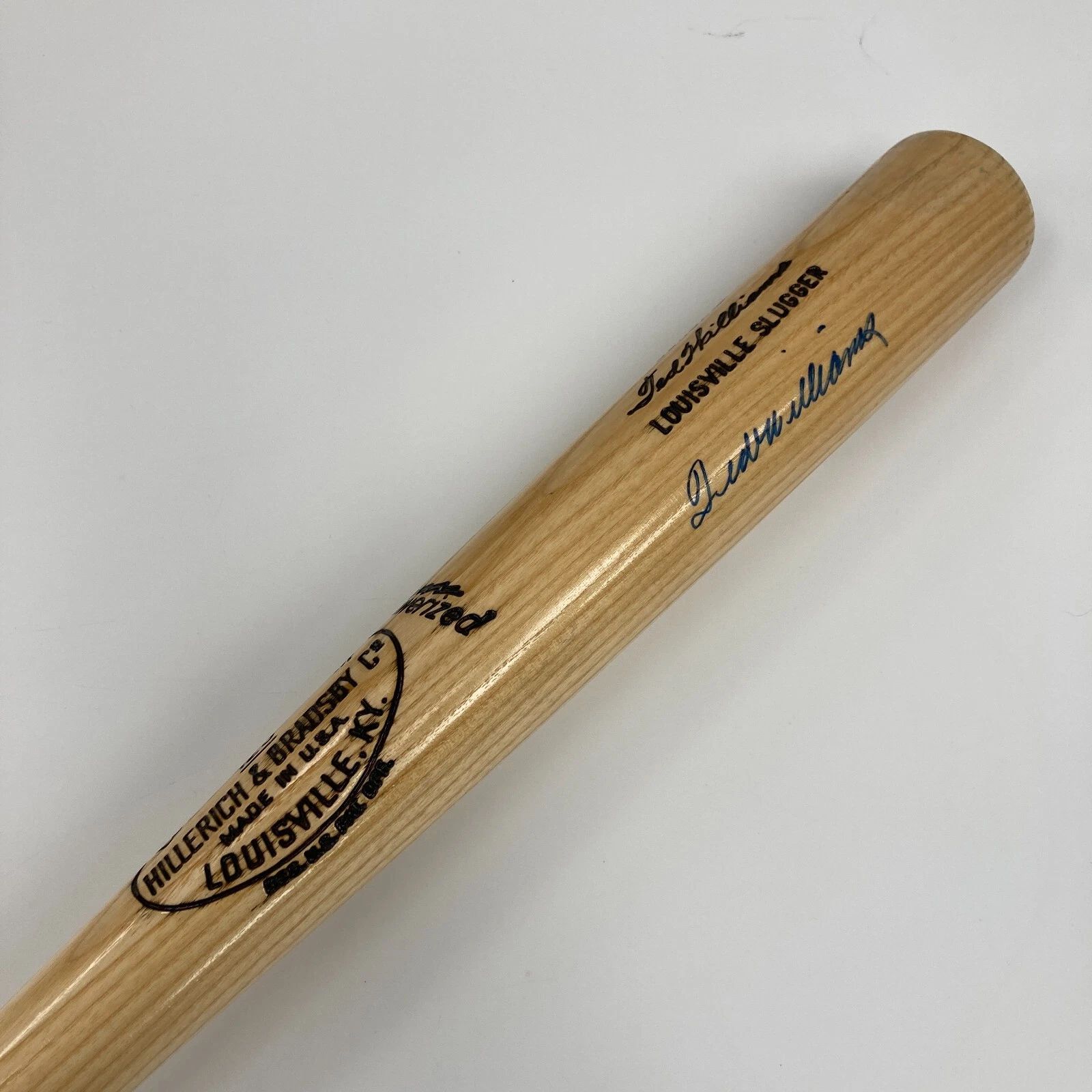 TED WILLIAMS SIGNED GAME MODEL BASEBALL BAT UDA UPPER DECK HOLOGRAM & BAG COLLECTIBLE MEMORABILIA
