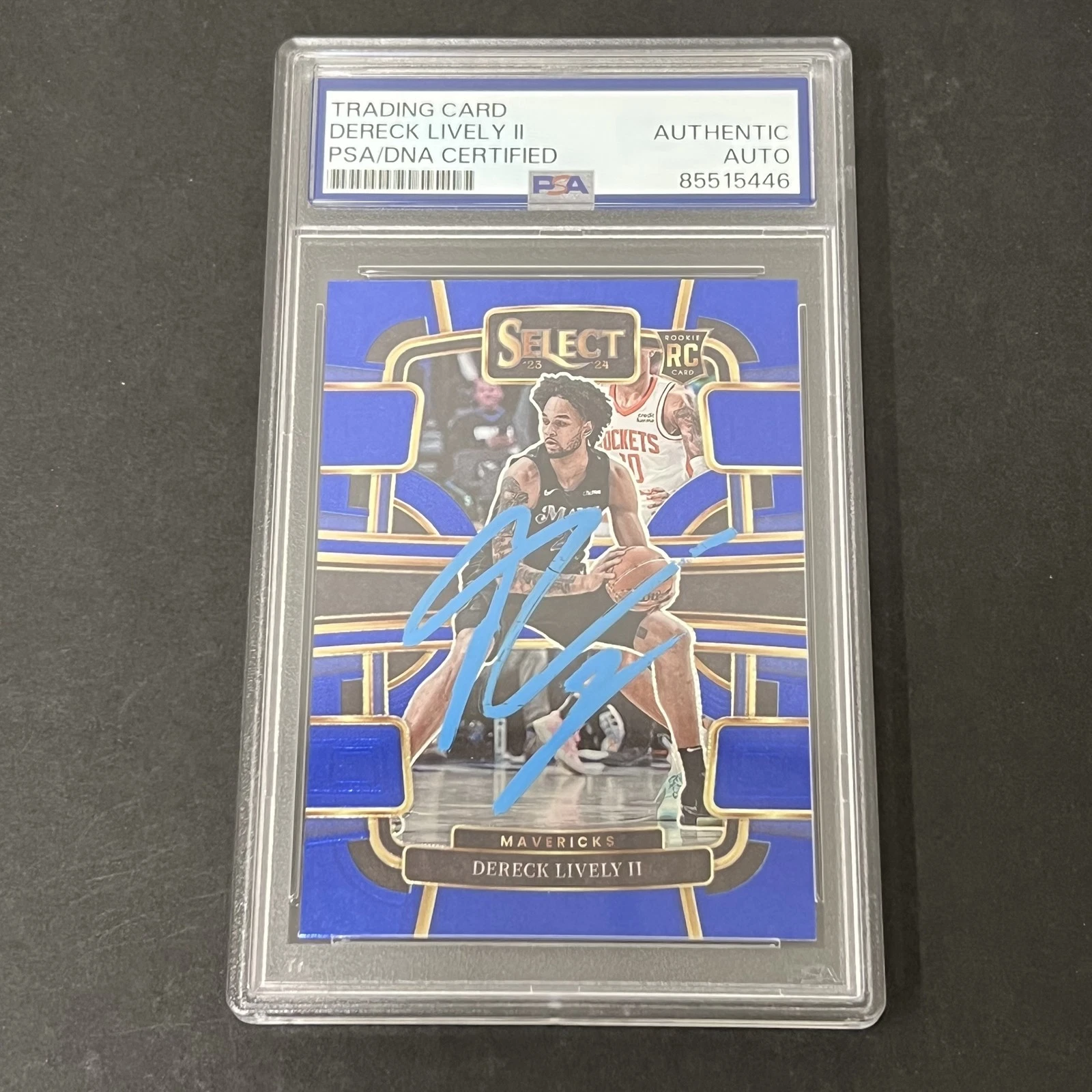 2023-24 Panini Prizm Select #76 Dereck Lively II Rookie signed card PSA