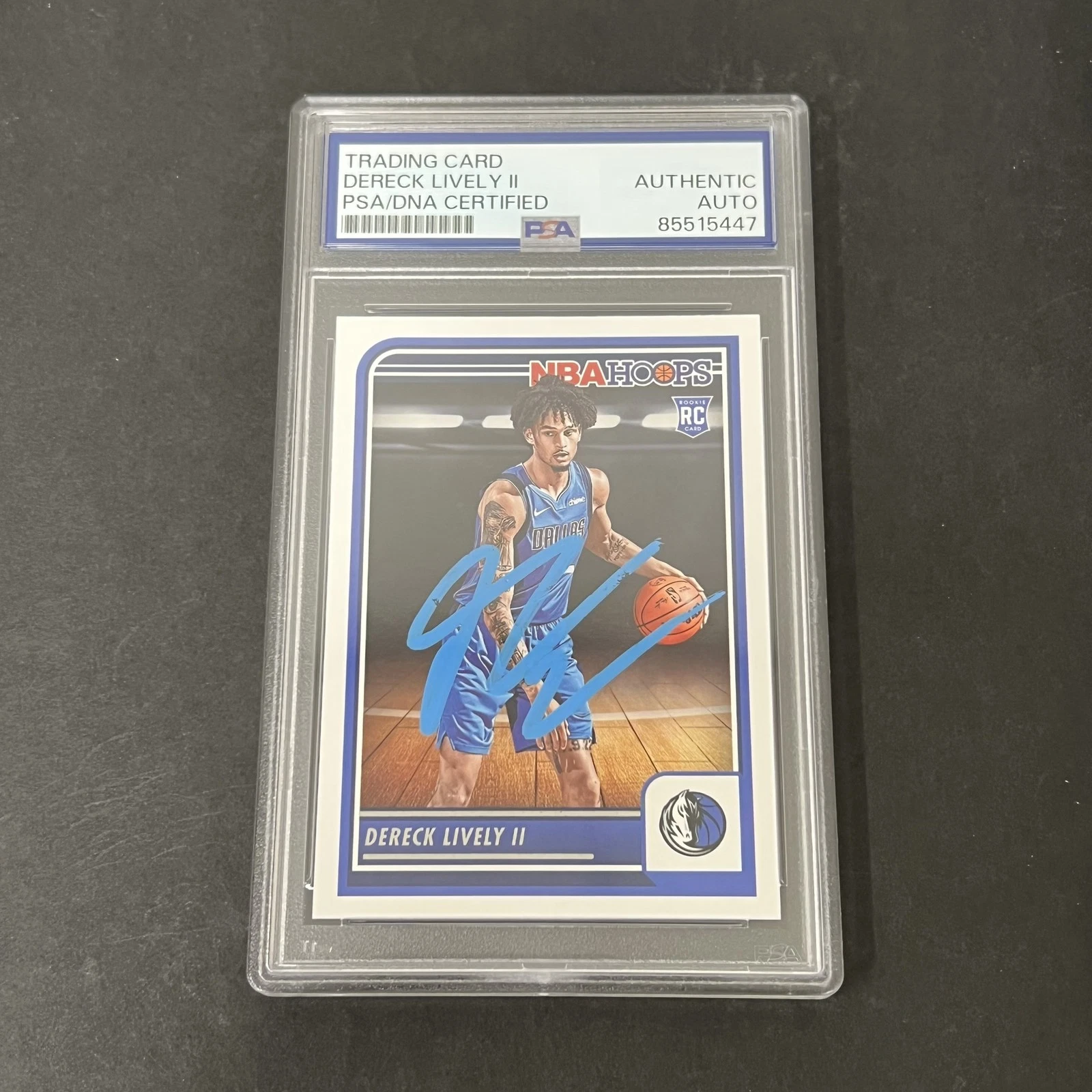 2023-24 Panini NBA Hoops #241 Dereck Lively II signed card PSA