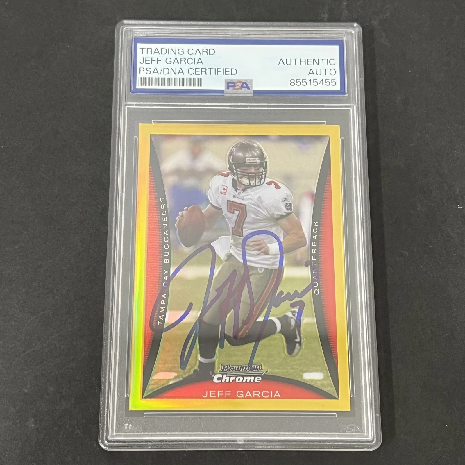 2008-09 Topps Bowman Chrome  #BC128 Jeff Garcia 11/50 signed card PSA