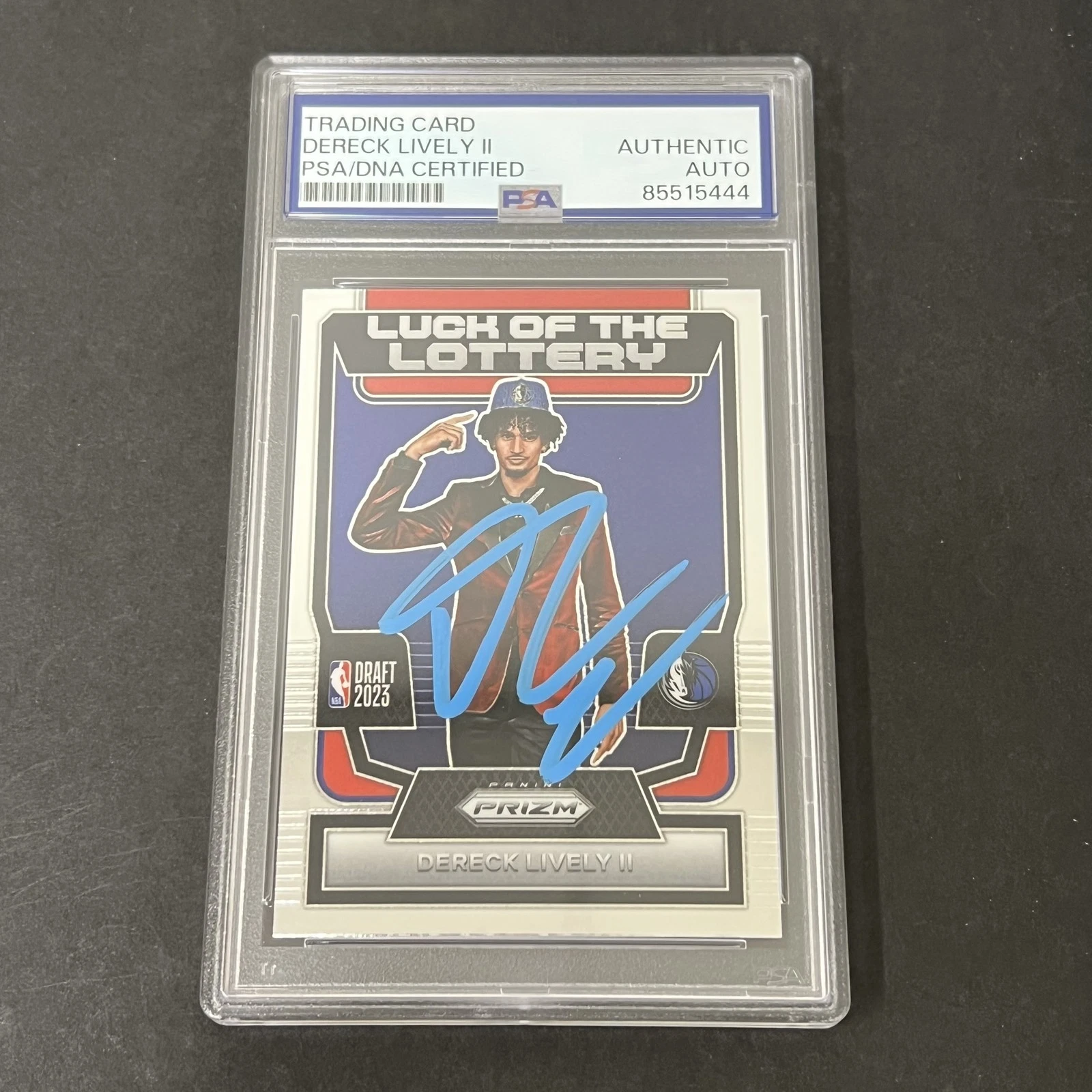 2023-24 Panini Prizm Basketball #8 Dereck Lively II signed card PSA