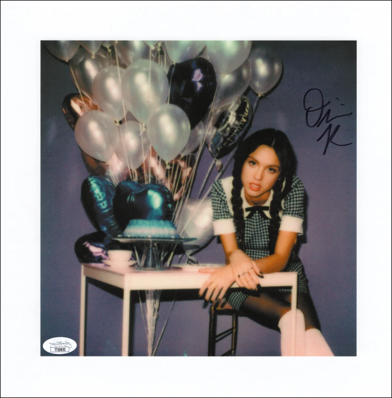 Olivia Rodrigo Signed Autograph 12x12 Guts Album Vinyl Record Insert w/ JSA COA