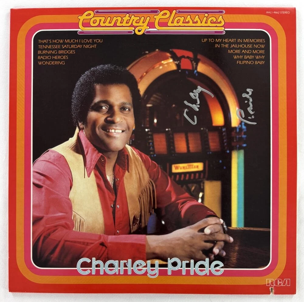 Charley Pride Signed Autograph Album Vinyl Record LP - Country Classics JSA COA
