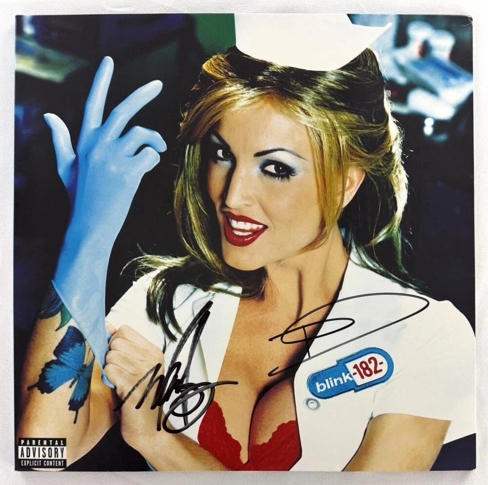 Mark Hoppus & Tom DeLonge Signed Autograph Album Vinyl Record Blink-182 JSA COA