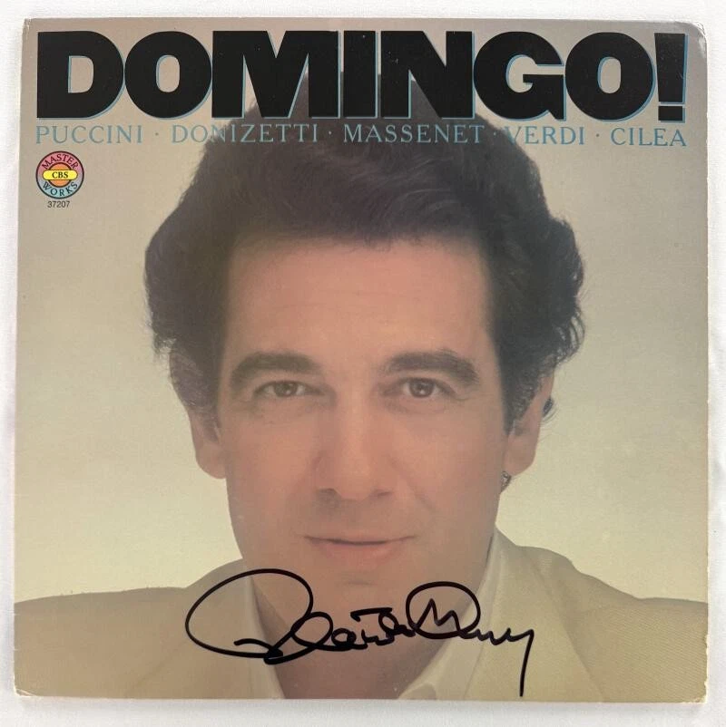Placido Domingo Signed Autograph Album Vinyl Record LP w/ JSA COA