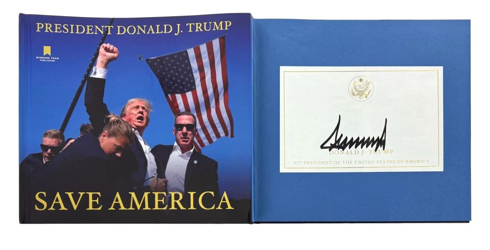 President Donald Trump MAGA Signed Autograph Save America Book w/ JSA COA