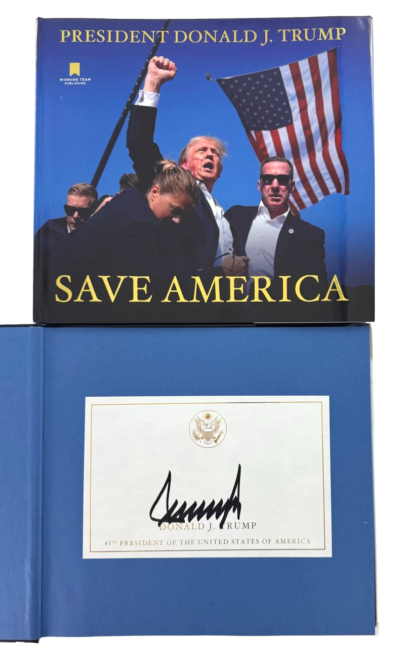 President Donald Trump Signed Autograph Save America Book - MAGA 45/47 JSA COA