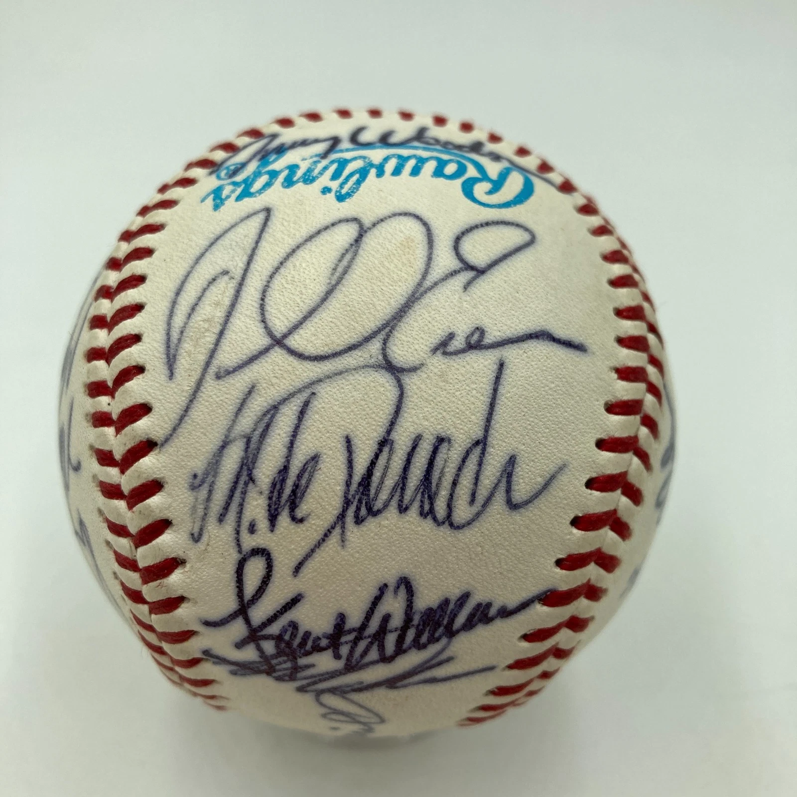 Jorge Posada Pre Rookie 1994 Columbus Clippers Team Signed Baseball