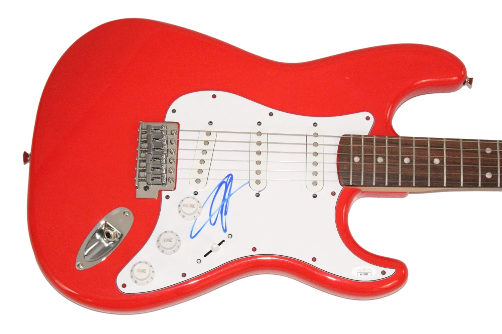 Nick Carter Backstreet Boys Signed Autograph Red Fender Guitar w/ JSA COA