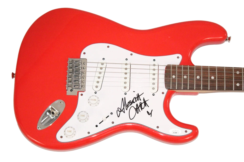 Alessia Cara Signed Autograph Full Size Red Fender Electric Guitar w/ JSA COA