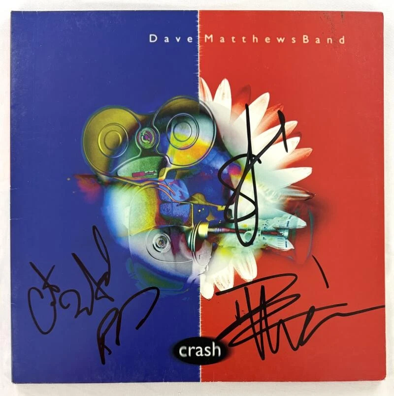Dave Matthews Band x4 Signed Autograph Album Vinyl Record LP - Crash w/ JSA COA