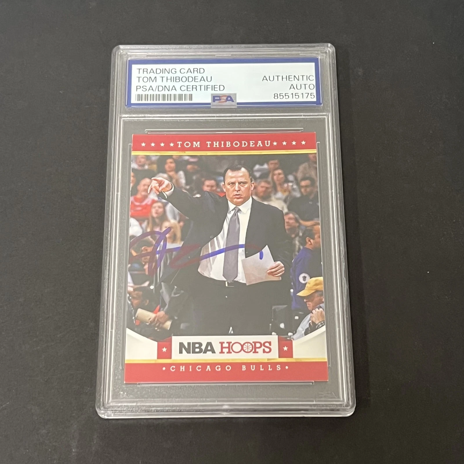 2012 Panini NBA Hoops #81 Tom Thibodeau signed card PSA Autographed Coach