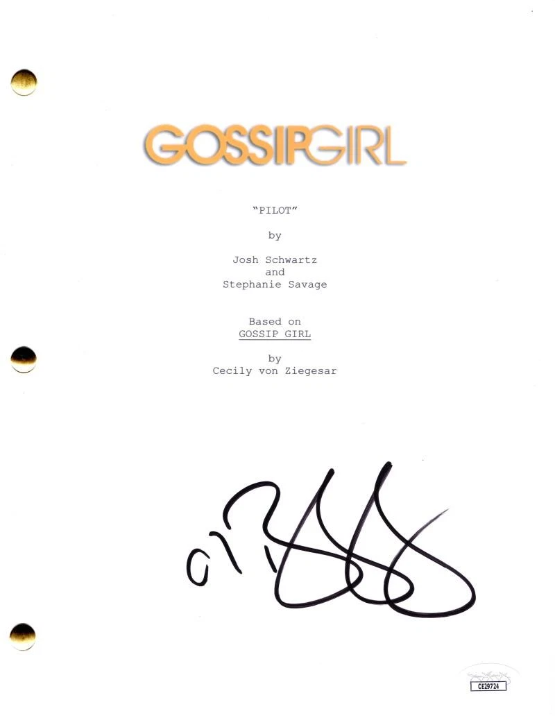 BLAKE LIVELY SIGNED AUTOGRAPH GOSSIP GIRL FULL PILOT SCRIPT SCREENPLAY – JSA COA COLLECTIBLE MEMORABILIA