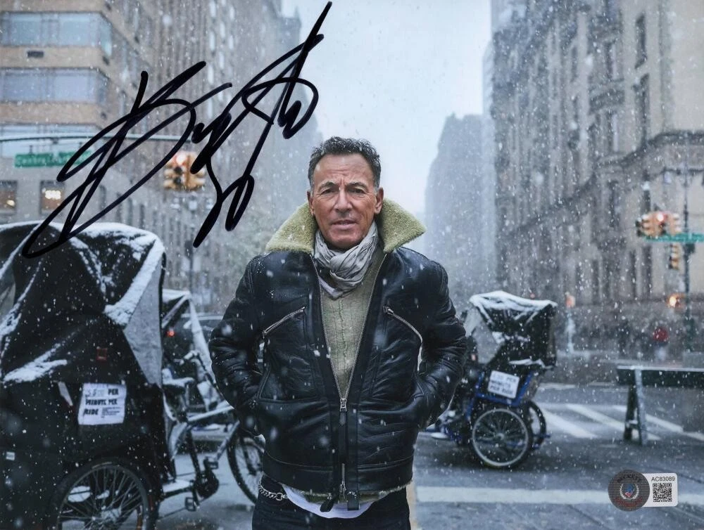 Bruce Springtseen Signed Autograph 8x10 Photo Greetings from Asbury Park NJ COA